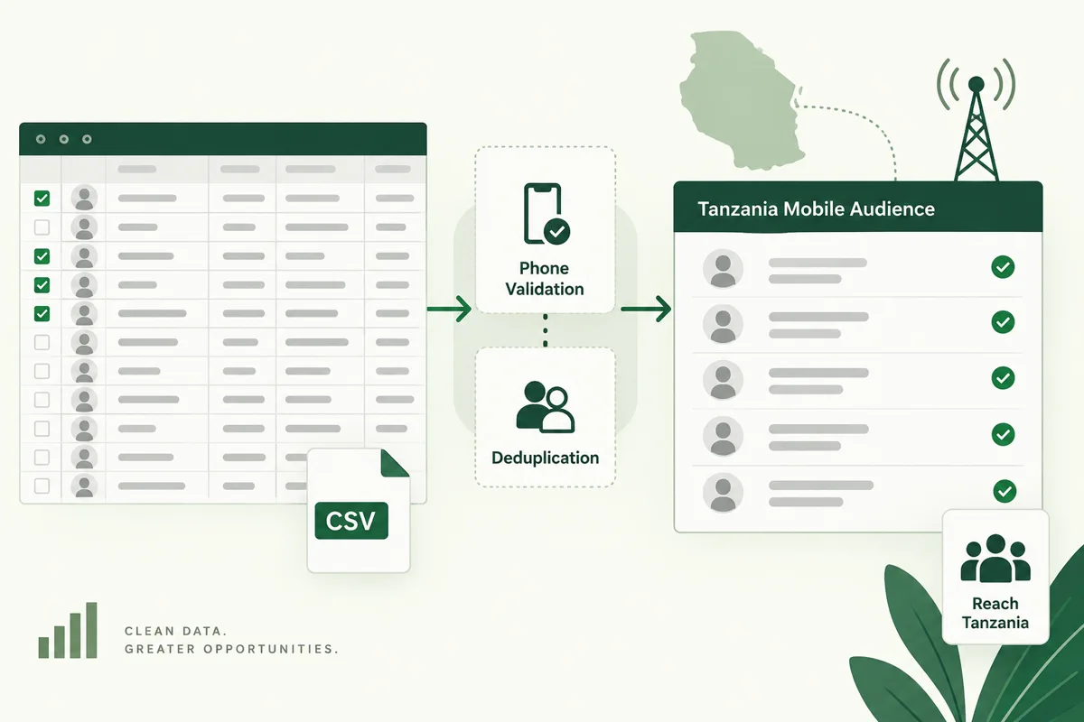 Illustration for Contact lists and CSV import for SMS