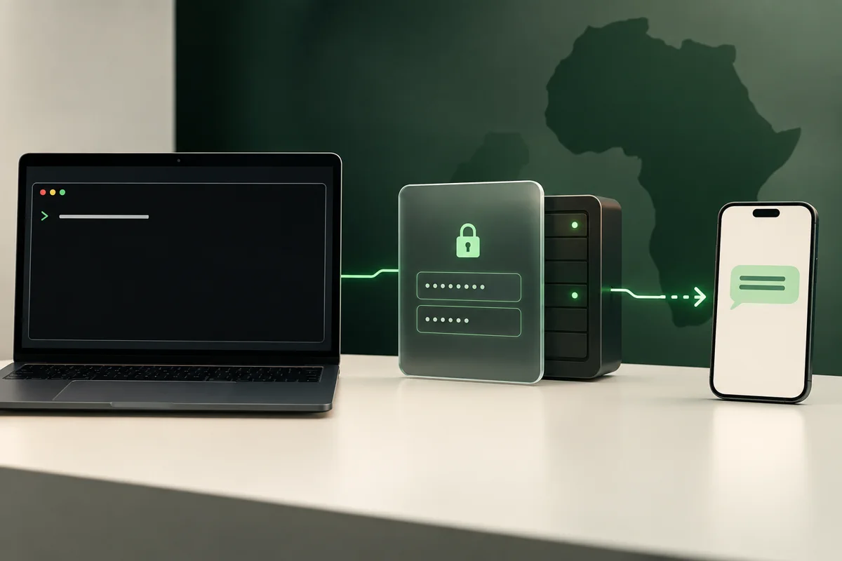 Illustration for SendAfrica CLI: from health check to first send