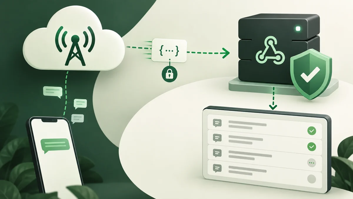 Illustration for Delivery webhooks: update message state safely