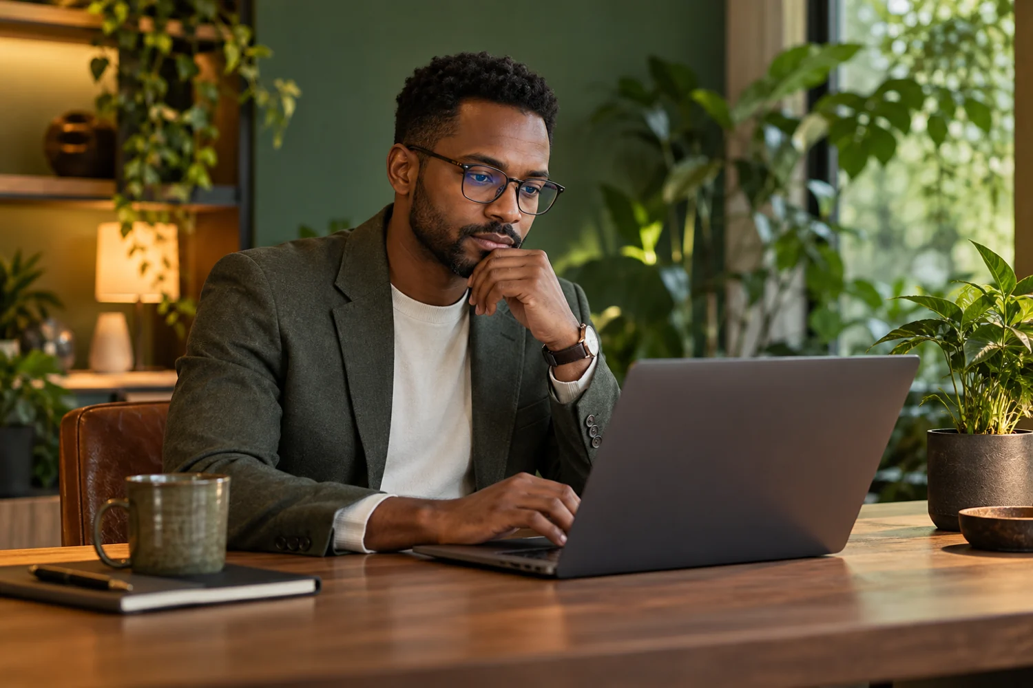 East African software colleagues collaborating at a laptop